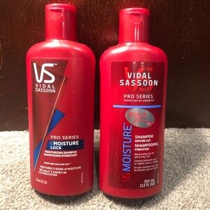 X2 Vidal Sassoon VS Pro Series Moisture Lock Shampoo Moisturizing Hydration 12oz